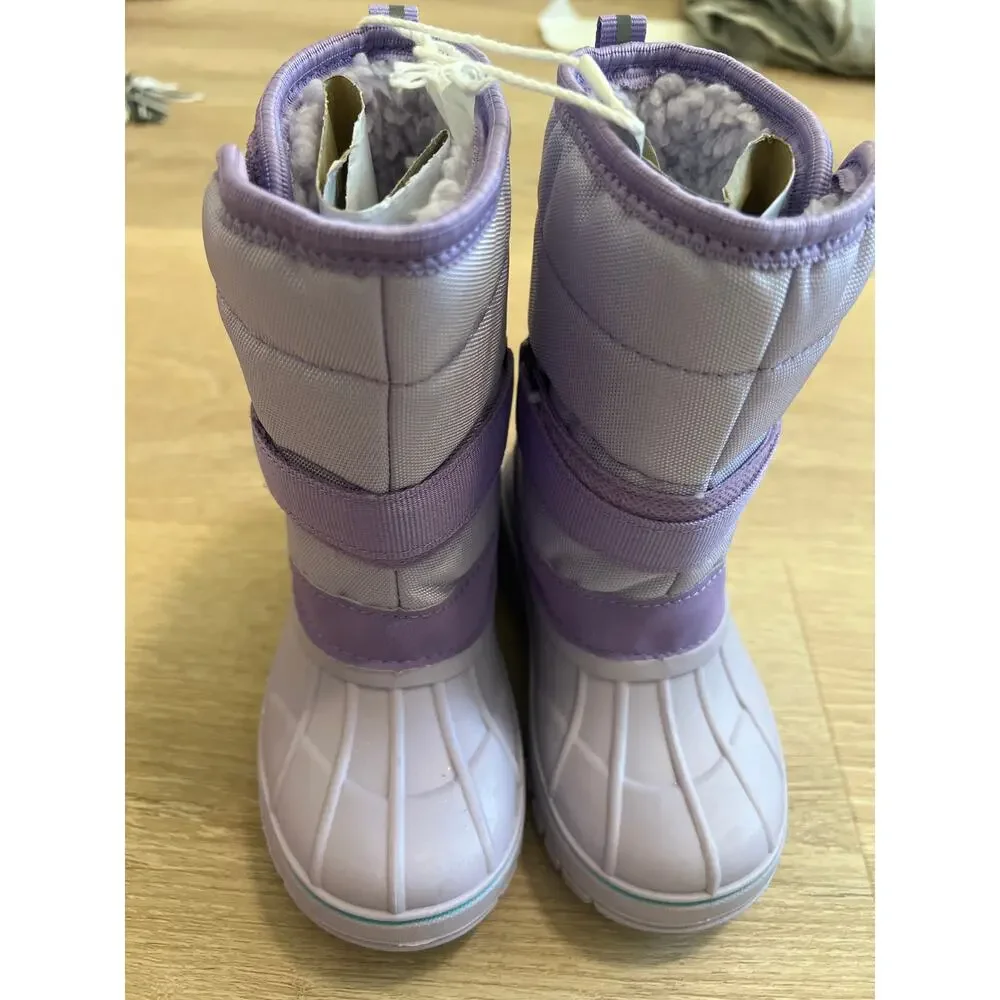 Lily & Dan Toddler Size 7/8 Sherpa-Lined Winter Snow Boots Waterproof-Insulated